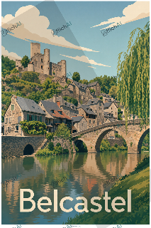 Custom poster of Belcastel - AffichAI
