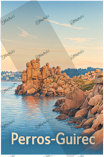 Custom poster of Perros-Guirec - AffichAI
