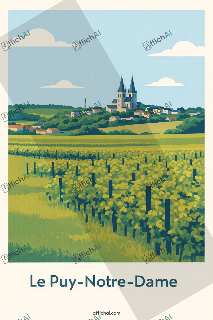 Custom poster of Le Puy-Notre-Dame - AffichAI