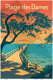 Custom poster of Noirmoutier-en-l'&Icirc;le - AffichAI