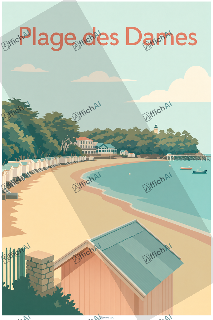 Custom poster of Noirmoutier-en-l'&Icirc;le - AffichAI