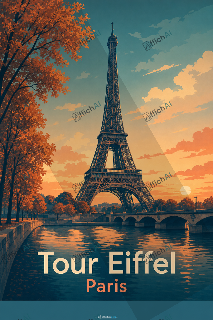 Custom poster of Paris - AffichAI