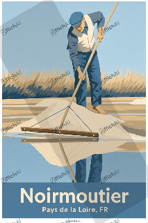 Custom poster of Noirmoutier-en-l'&Icirc;le - AffichAI