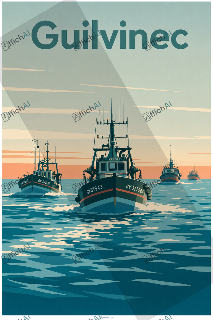 Affiche personnalis&eacute;e de Guilvinec - AffichAI