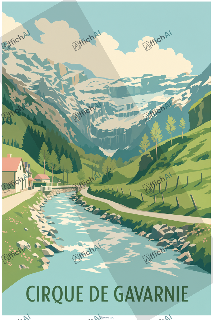 Affiche personnalis&eacute;e de Gavarnie-G&egrave;dre - AffichAI