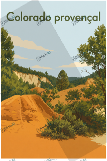 Affiche personnalis&eacute;e de Rustrel - AffichAI
