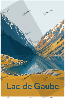 Affiche personnalis&eacute;e de Cauterets - AffichAI