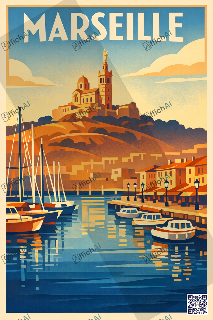Custom poster of Marseille - AffichAI
