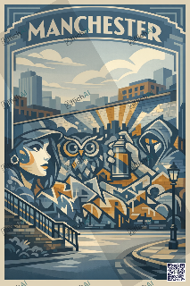 Custom poster of Manchester - AffichAI