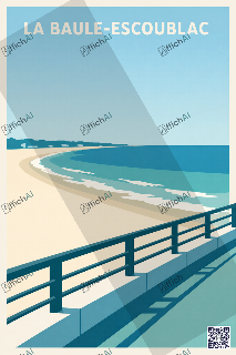 Custom poster of La Baule-Escoublac - AffichAI