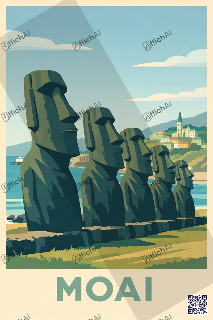 Custom poster of Easter Island - AffichAI