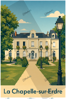 Affiche personnalis&eacute;e de La Chapelle-sur-Erdre - AffichAI