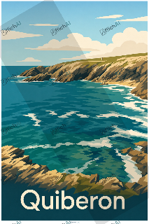 Affiche personnalis&eacute;e de Quiberon - AffichAI