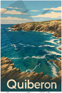 Affiche personnalis&eacute;e de Quiberon - AffichAI