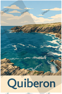 Affiche personnalis&eacute;e de Quiberon - AffichAI