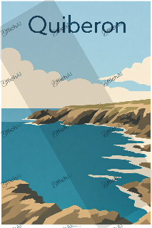 Affiche personnalis&eacute;e de Quiberon - AffichAI