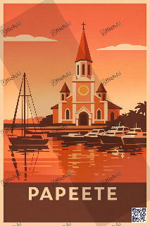 Custom poster of Papeete - AffichAI
