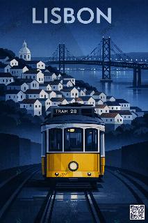 Custom poster of Lisbon - AffichAI