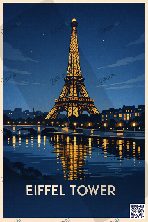 Custom poster of Paris - AffichAI