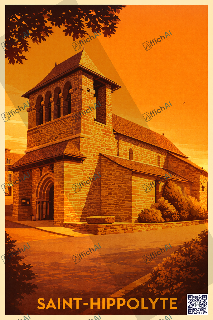 Custom poster of Saint-Hippolyte - AffichAI