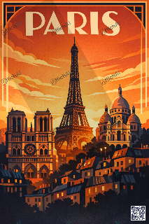 Custom poster of Paris - AffichAI