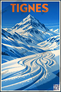 Custom poster of Tignes - AffichAI