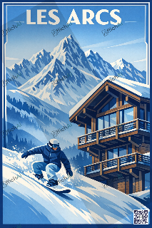 Custom poster of Les Arcs - AffichAI