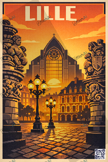 Custom poster of Lille - AffichAI