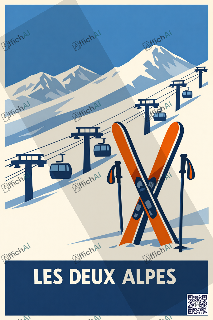 Custom poster of Les Deux Alpes - AffichAI