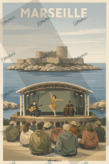Custom poster of Marseille - AffichAI