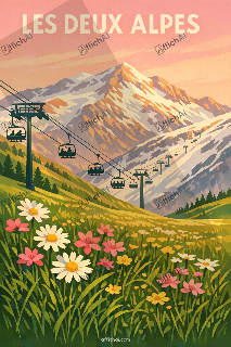 Custom poster of Les Deux Alpes - AffichAI