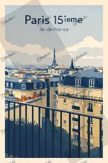 Custom poster of Paris - AffichAI