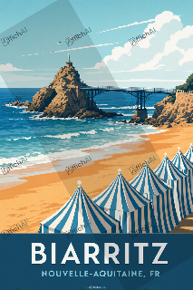 Custom poster of Biarritz - AffichAI