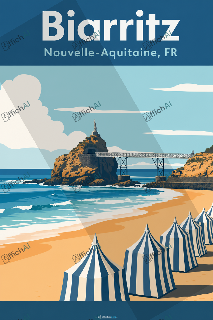 Custom poster of Biarritz - AffichAI