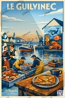 Custom poster of Le Guilvinec - AffichAI