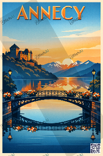 Custom poster of Annecy - AffichAI