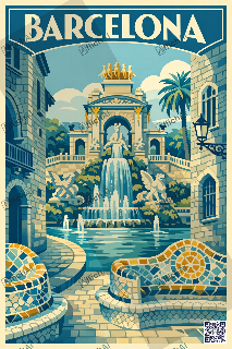 Custom poster of Barcelona - AffichAI
