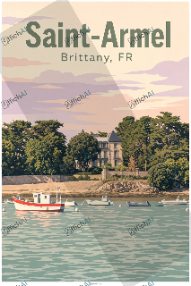 Custom poster of Saint-Armel - AffichAI