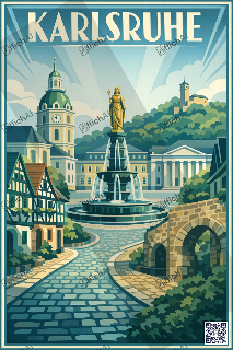 Custom poster of Karlsruhe - AffichAI