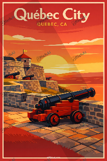 Custom poster of Qu&eacute;bec City - AffichAI