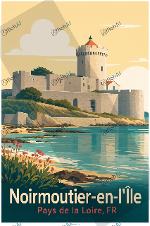 Custom poster of Noirmoutier-en-l'&Icirc;le - AffichAI