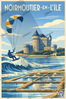 Custom poster of Noirmoutier-en-l'&Icirc;le - AffichAI