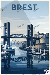 Custom poster of Brest - AffichAI