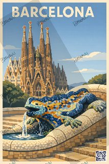 Custom poster of Barcelona - AffichAI