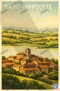 Custom poster of Saint-Hippolyte - AffichAI